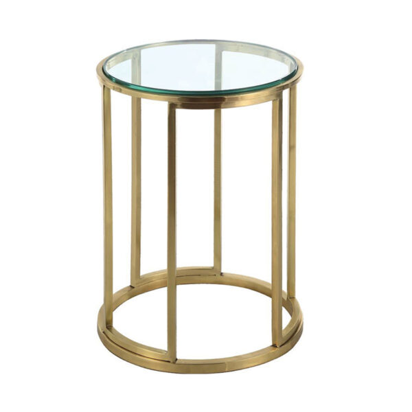 Transparante tafel van gehard glas