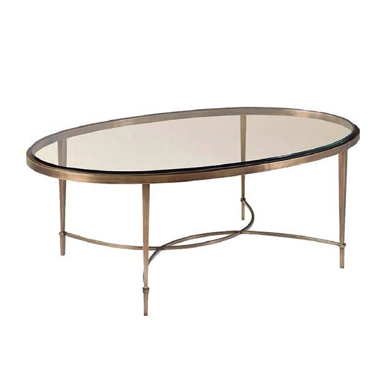 Oval Tempered Glass Tea Table
