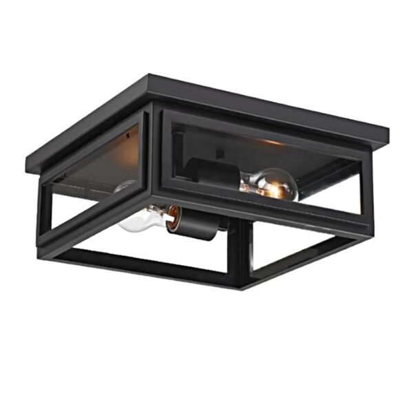 Quadratische Deckenlampe aus Eisen