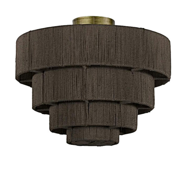 Lampadaire rond au plafond noir