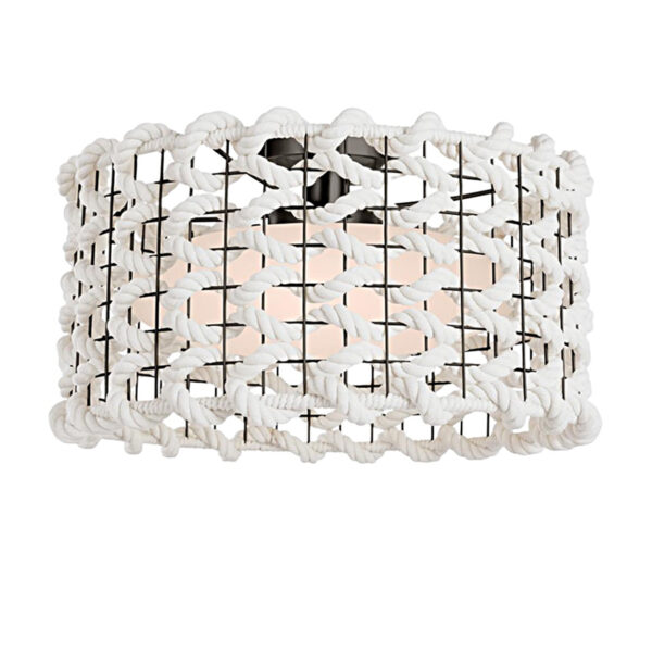 Lampe à plafond de corde blanche