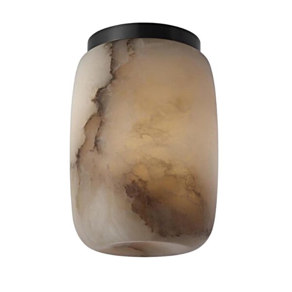 Lampe de plafond en albâtre beige