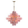 गुलाबी क्रिस्टल लटकन लैंप