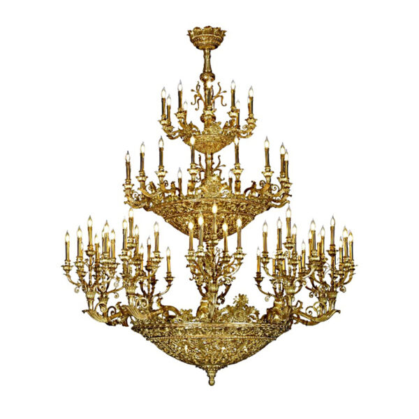 Gouden messing kaarsenkroonluchter