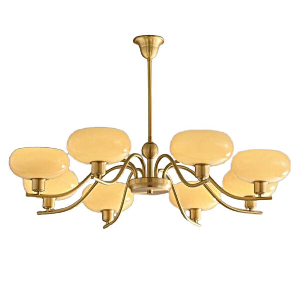 Simple Round Brass Chandelier - Image 3