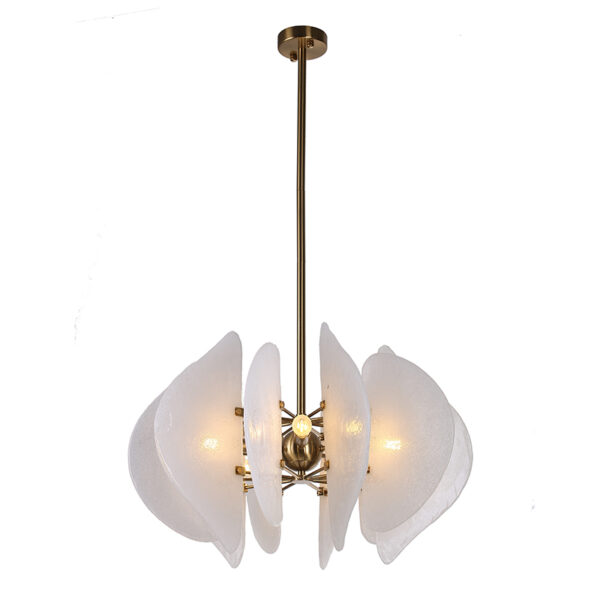 Lampe à suspension en feuille de verre blanche