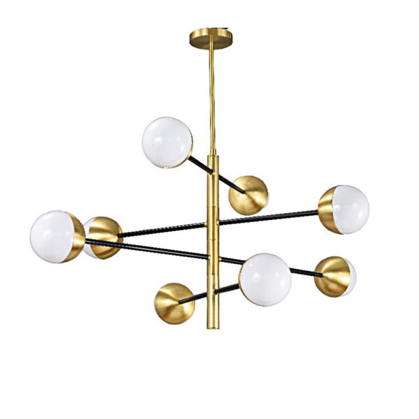 Glazen bolvormige hanglamp