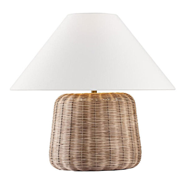 Lampe de table en rotin d'appartement