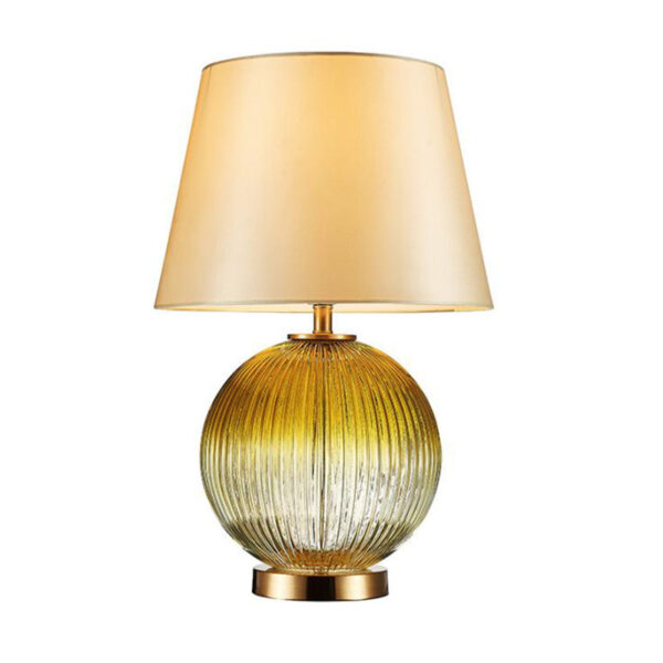 Lampada da tavolo decorativa in vetro rotondo - Immagine 2
