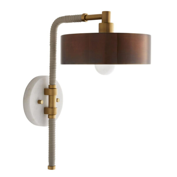 Ironwork lederen wandlamp