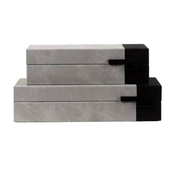 Joyero de cuero rectangular