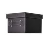 Custom Black Leather Storage Box