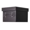 Custom Black Leather Storage Box