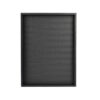 Black Square Faux Leather Tray