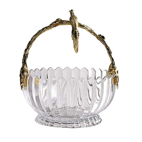Zinc Alloy Glass Fruit Bowl