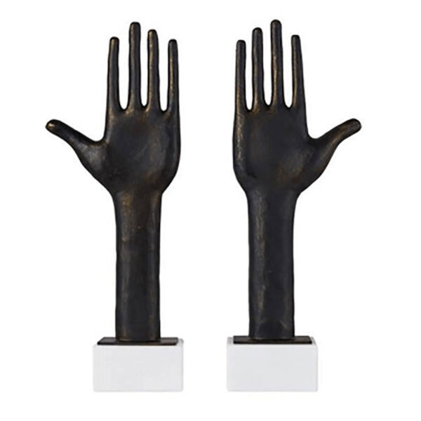 Black Hand Marble Table Decor - Image 3