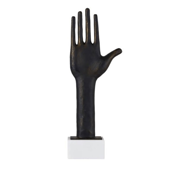 Black Hand Marble Table Decor - Image 2