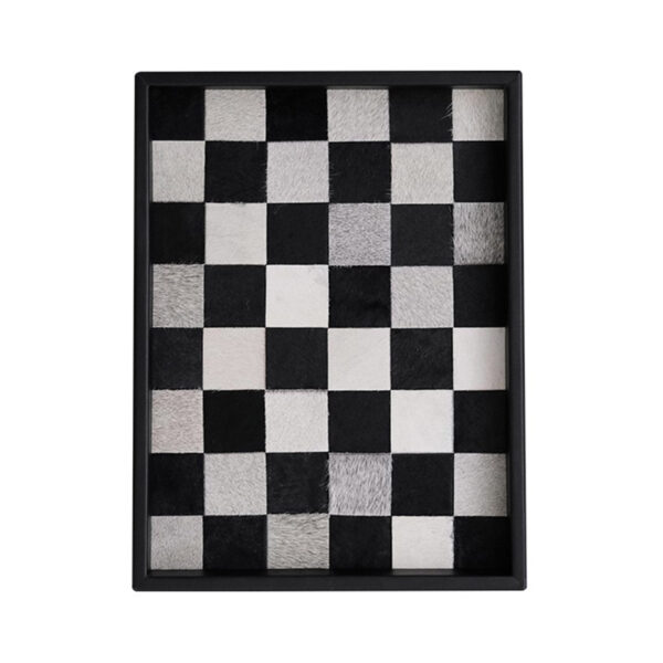 Horsehair Leather Grid Tray - Image 2