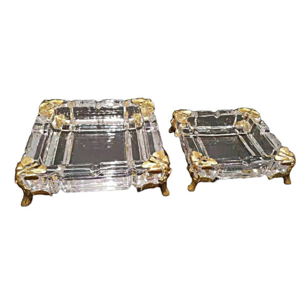 Cenicero de cristal cuadrado personalizado