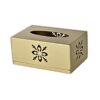 Flower Pattern Brass Tissue Box