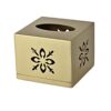 Flower Pattern Brass Tissue Box