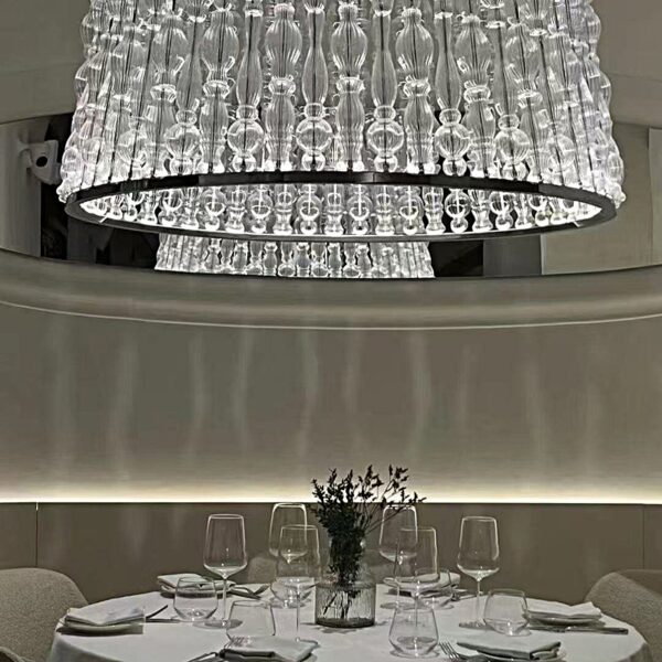 Lampada a soffitto in vetro trasparente