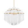 White Glass Ball Decor Chandelier
