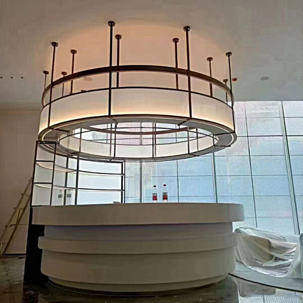 Lustre en tissu pour comptoir de service