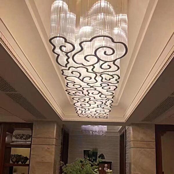 Hotel Glass Strip Chandelier
