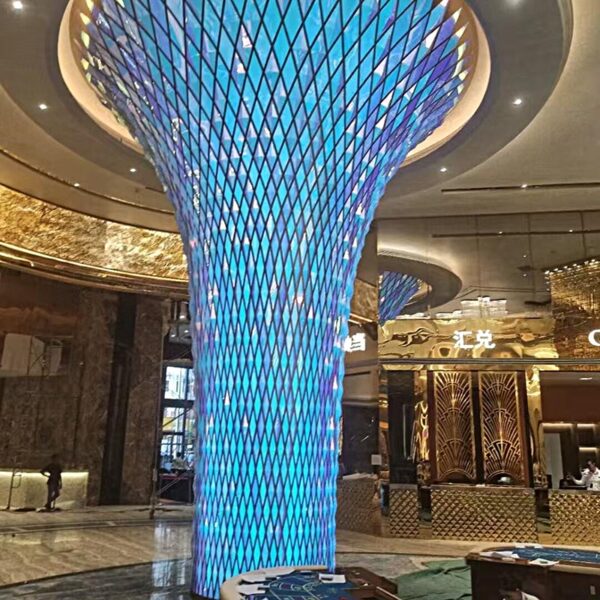 Hall Cylindrical Glass Chandelier