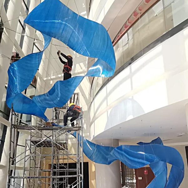 Shopping Mall Blue Chandelier