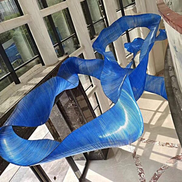 Shopping Mall Blue Chandelier - Image 3