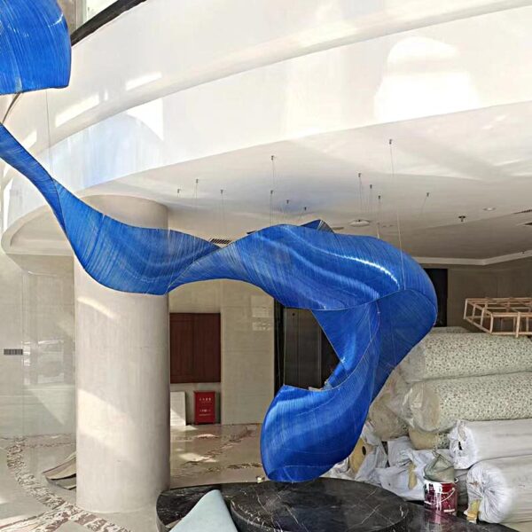 Shopping Mall Blue Chandelier - Image 4