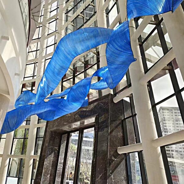 Shopping Mall Blue Chandelier - Image 5