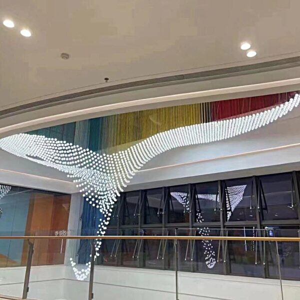 Araña de vidrio del centro comercial