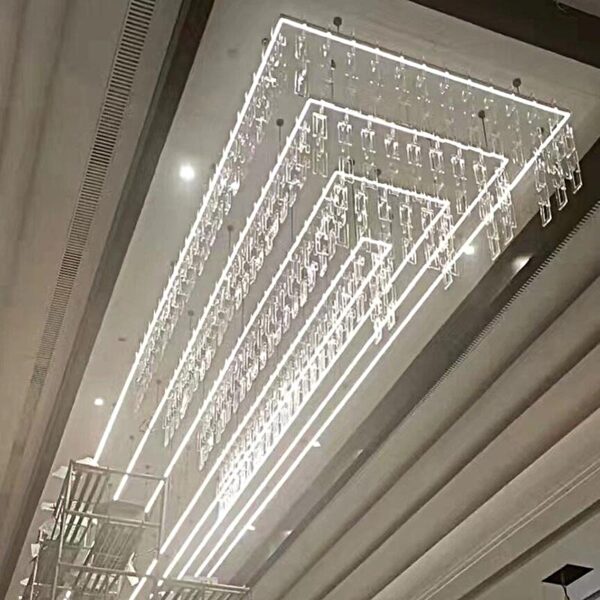 Banquet Hall Rectangle Chandelier - Image 2