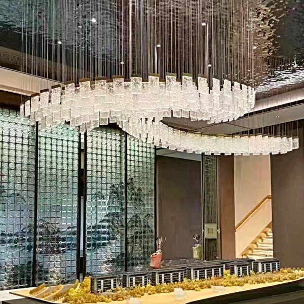 Glass Sheet Art Chandelier