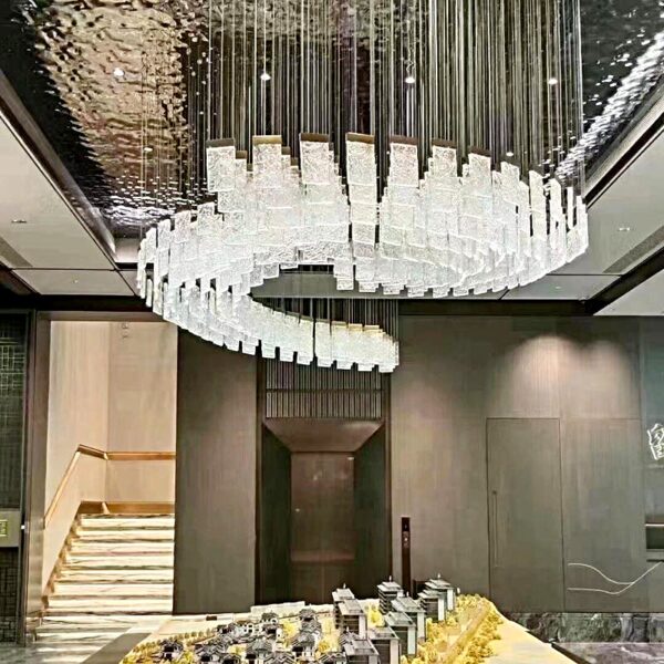 Glass Sheet Art Chandelier - Image 2