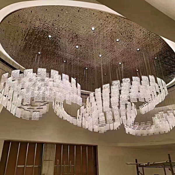 Glass Sheet Art Chandelier - Image 3
