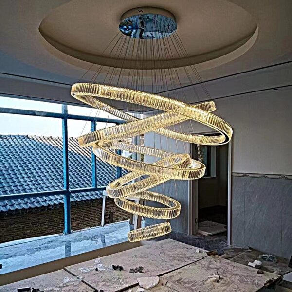 Stainless Steel Crystal Chandelier