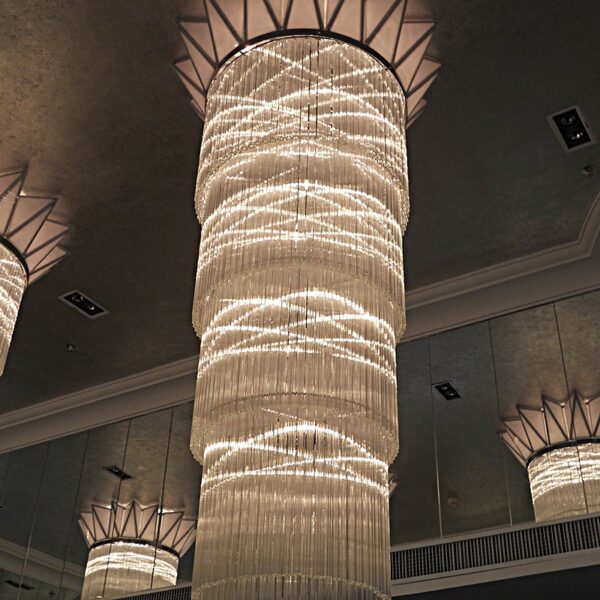 Art Glass Rod Chandelier