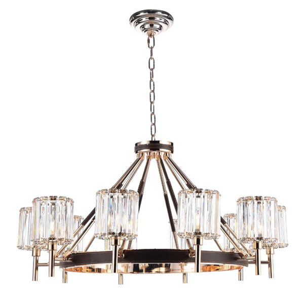 Indoor Crystal Leather Chandelier