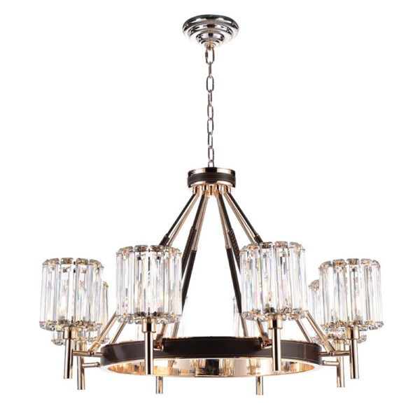 Indoor Crystal Leather Chandelier - Image 2
