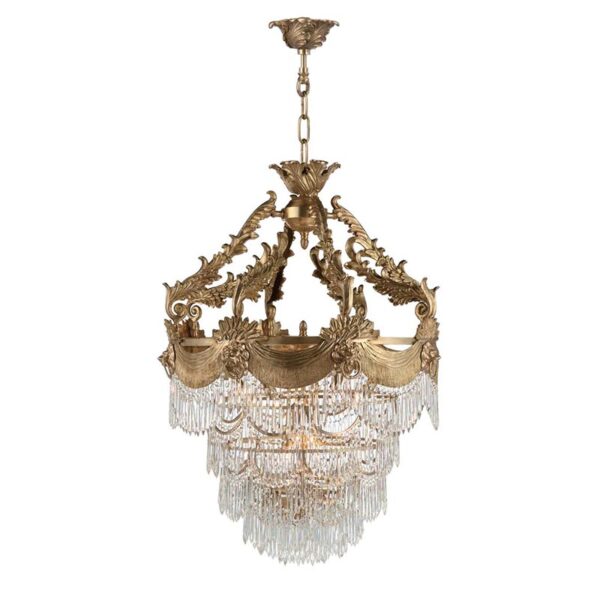 Lustre de cristal de latão de ramo