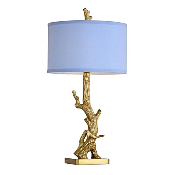 Round Blue Branch Table Lamp