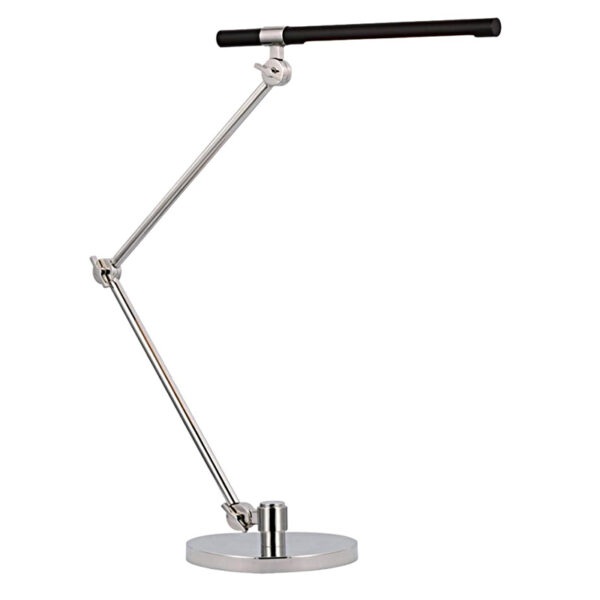Lampe de table de travail en laiton argenté