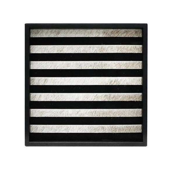 Black White Horsehair Tray