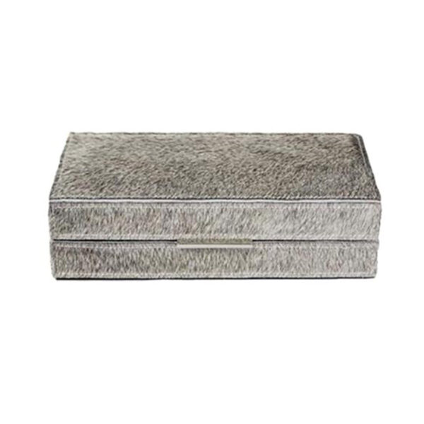 Boîte à bijoux en crin de cheval gris