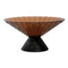 Brown Glass Fruit Plate
