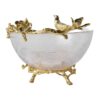 Gold Bird Glass Fruit Bowl